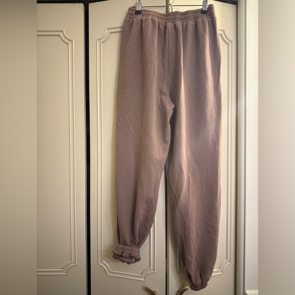 SHEIN Brown Ribbed Sweat Pant Joggers SIZE SMALL
